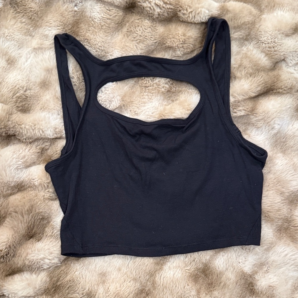 Lululemon Black Cutout Front Tank Top